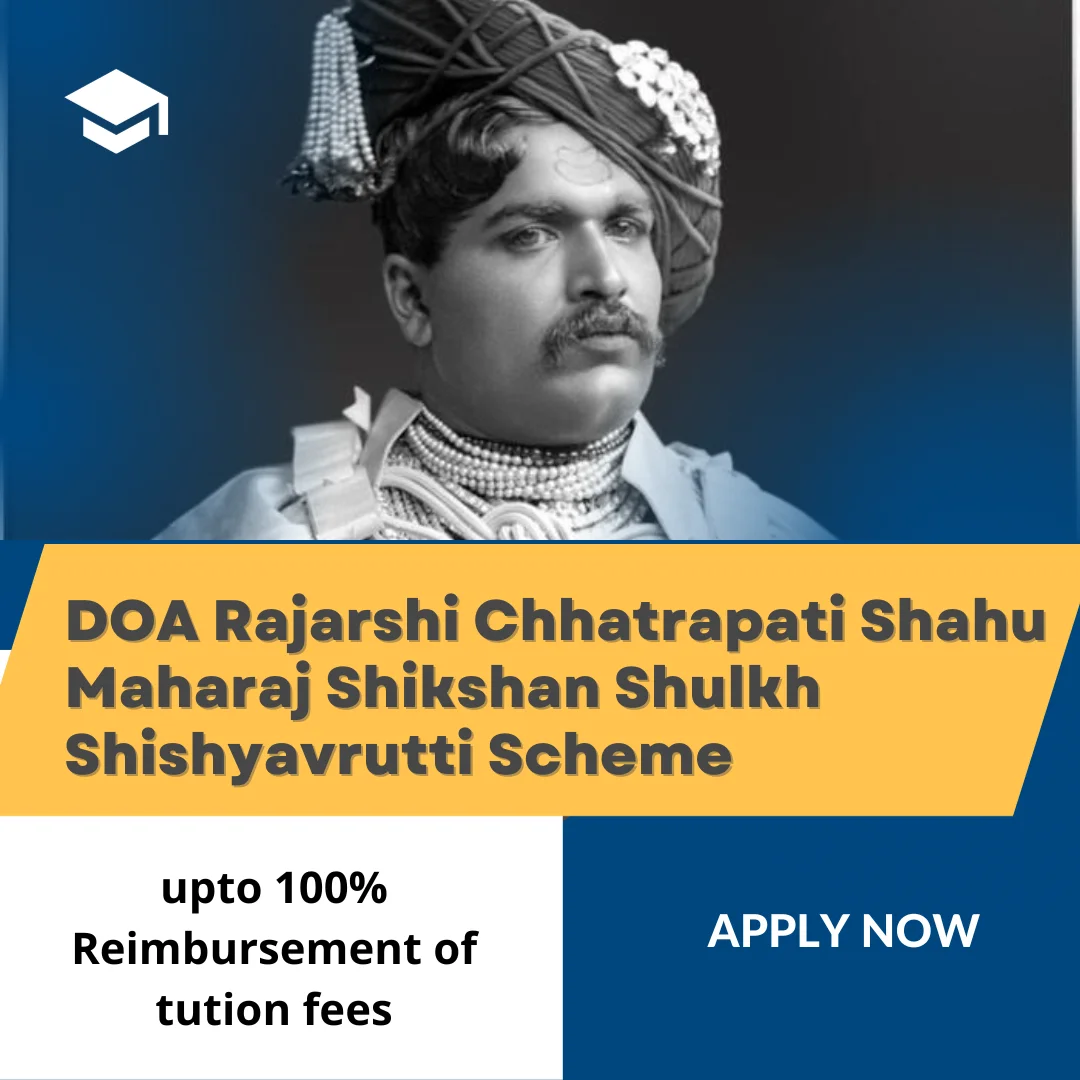 Rajarshi Chhatrapati Shahu Maharaj Shikshan Shulkh Shishyavrutti Scholarship
